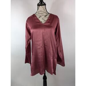 Saks Fifth Avenue Womens Size 8 Pajama Top Bill Tice Purple Long Sleeve Vintage